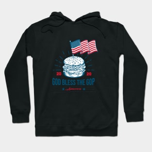 Independance Day 4th of july America with usa flag on humborger Hoodie